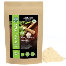 Organic Ground Horseradish, Horseradish Root from Certified Organic Farming, Organic Horseradish Powder 100% Natural, Horseradish Powder Without additives, Vegan (100 GR (3.5oz))