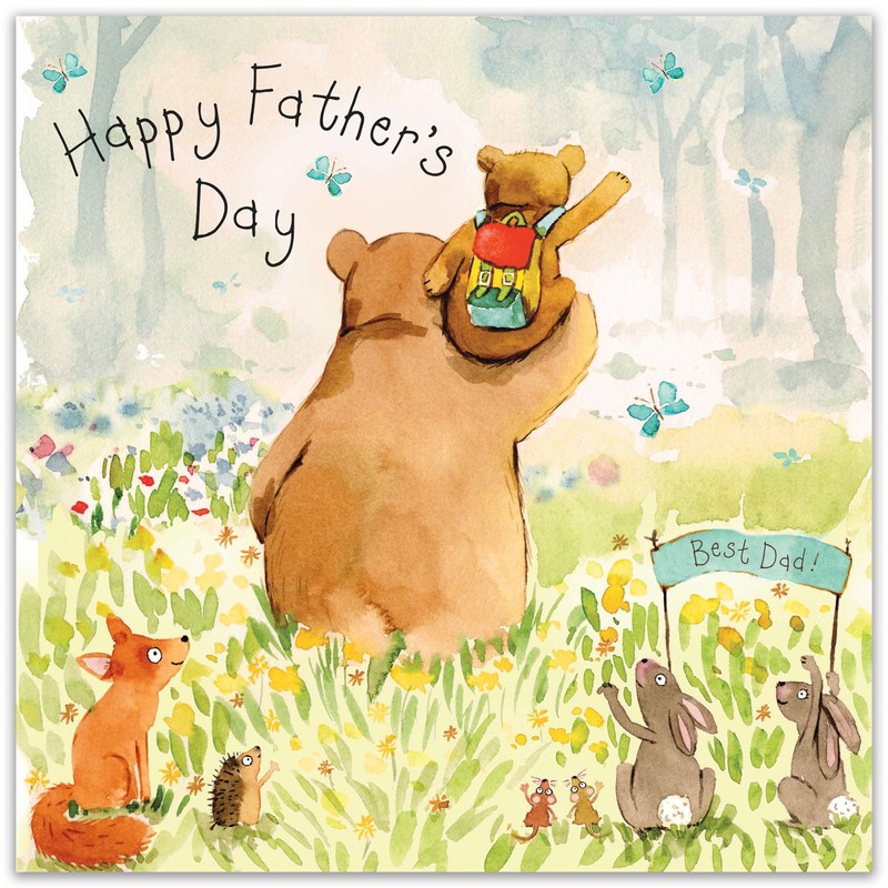 Twizler Father's Day Card Dad Bear - Father Day Card