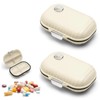 AMONENZ Pack of 2 Small Pill Box Cream White 7