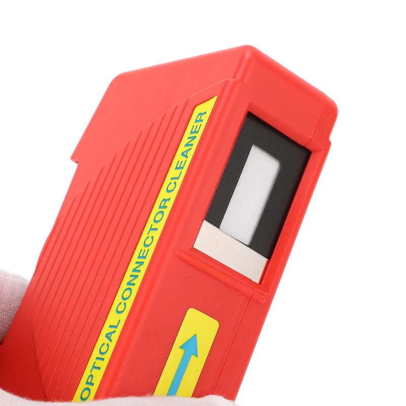 Red Optical Fiber Cleaning Box Compact Lightweight SC FC LC