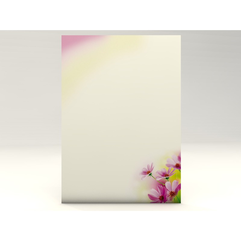 Writing Paper Set "Summer Flowers" 20 Sheets of A4 +