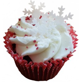 Doodylou Edible Wafer Christmas White Snowflakes, 2.5 cm, Pack of 48