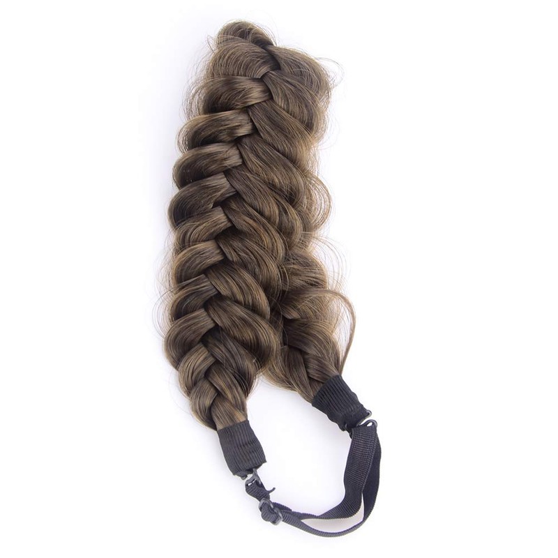 Gledola Messy Synthetic Hair Braided Headband Classic Chunky Wide Braided