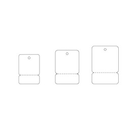 100 Perforated Hang Tags: Rectangular Blank Tags Price Tag with Tear Off Section (Large (2.25" x 3.20"), White)