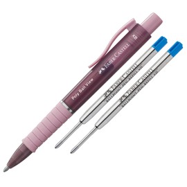 Faber-Castell Poly Ball View Ballpoint Pen Refill XB (Rose Shadow + Refills)
