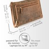 Fa.Volmer ® Riverside Brown Genuine Buffalo Leather Laptop Bag for