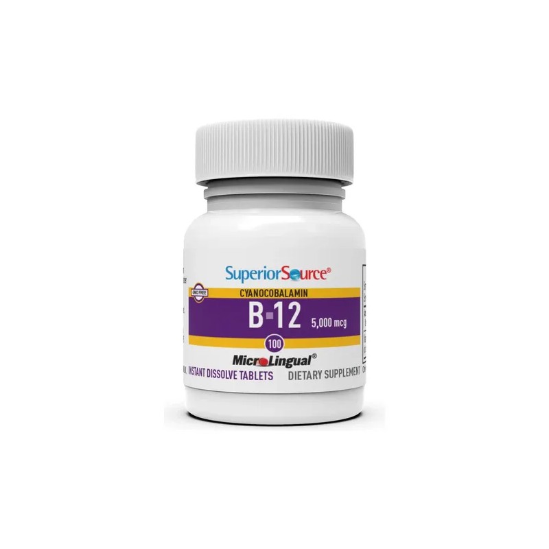 Superior Source B12 1000 Mcg Y Ácido Fólico 60 Tabletas