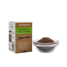 Vanillabazaar 100% Natural, Single Ingredient, Premium Madagascan Vanilla Powder(20g) for Fast Infusion Home Baking and Cooking/Hot beverages
