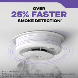 Kidde Hardwired Smoke & Carbon Monoxide Detector, AA Battery Backup, Voice Alerts, Interconnectable, LED Warning Light Indicators, White