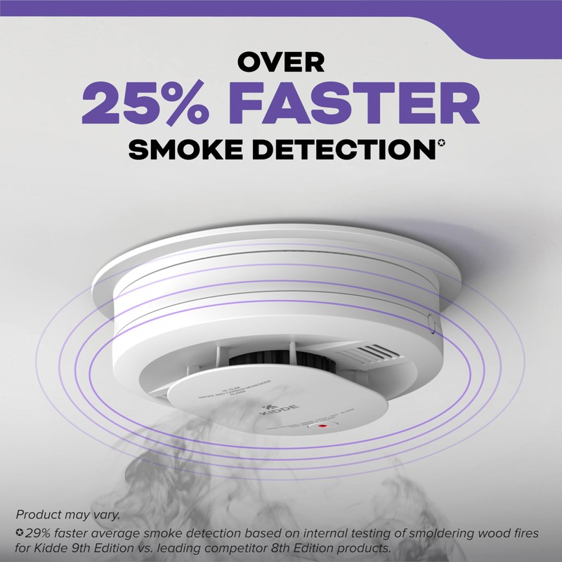 Kidde Hardwired Smoke & Carbon Monoxide Detector, AA Battery Backup,