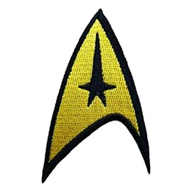 S Trek Command Logo Yellow Embroidered 3 Inch Tall Patch