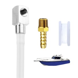 vaitarkli Universal 12" Marine Fuel Tank Pickup Tube with Strainer, Polyethylene Fuel Pickup Tube with Brass Barb Connector, Fits Standard Universal Boat Fuel Tank, Replaces Part 7-0948