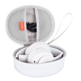 EVA Hard Case for Beats Solo3/Solo2/Beats Studio Pro Wireless On-Ear Headphones,Premium Travel Protective Carrying Storage Bag(White)