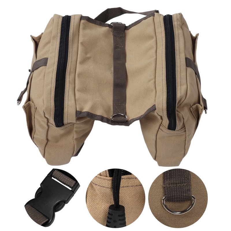 Dog Backpack Harness Lightweight Dog Camping Saddle Bag with Pockets