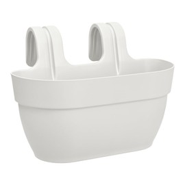 elho Vibia Campana Easy Hanger M 36 - Planter for Balcony & Outdoor - Ø 36.0 x H 26.5 cm - White/Silky White