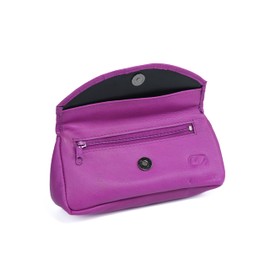 GERMANUS Helen Cosmetic Bag Beauty Bag Makeup Bag Leather Purple, purple, Classic