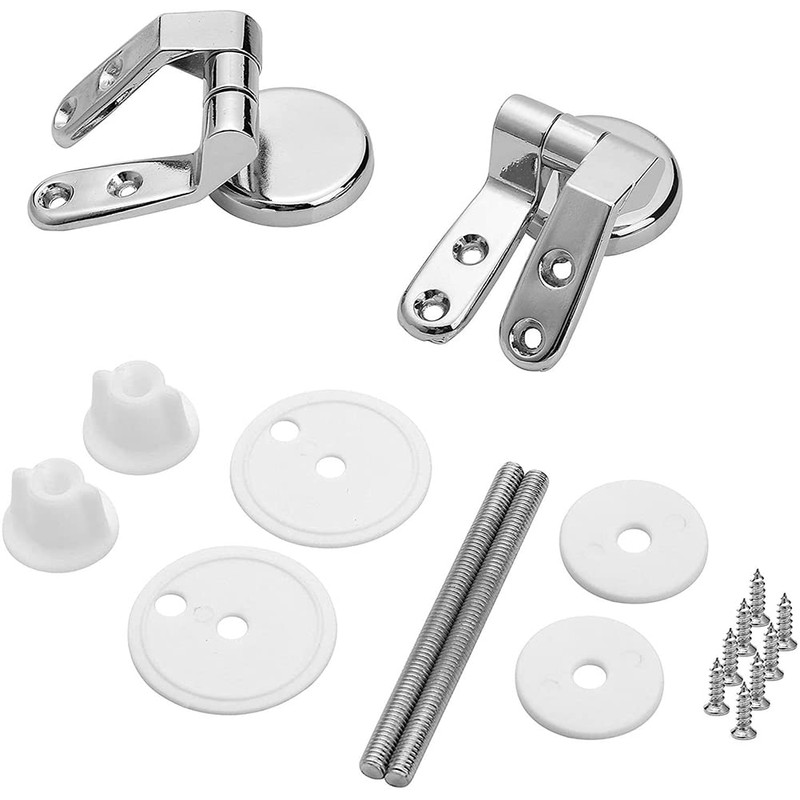 1 Set Zinc Alloy Toilet Seat Lid Hinge Adjustable Replacement