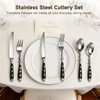 24 Pcs Silverware Set Service for 4, Stainless Steel Flatware