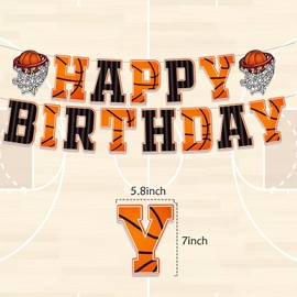 DIADARL Basketball Happy Birthday Banners Basketball Birthday Party Aecorations Basketball Themed Party Decorations for Basketball Birthday Party Baby Shower