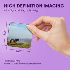 1 x Square MDF Fridge Magnet - Exmoor National Park Devon 3262