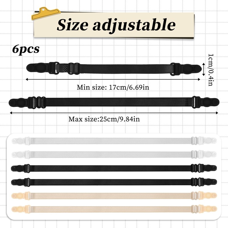 3 Pairs Bra Strap Clips Women's Bra Strap Holders for