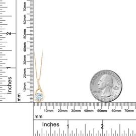 Gem Stone King 6MM Round Gemstone Birthstone and White Diamond Necklace | 925 Sterling Silver | Infinity Pendant Necklace for Women | With 18 Inch Chain