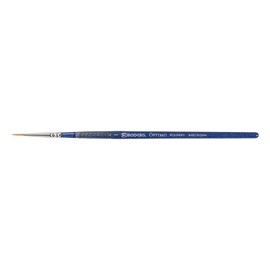 Escoda Optimo Series 1210 Artist Watercolor & Acrylic Short Handle Paint Brush, Pure Kolinsky, Round, Size 1