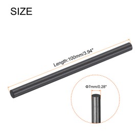 QUARKZMAN Carbon Fibre Rod, 7 mm x 100 mm Carbon Fibre Rod for RC Aeroplane DIY Crafts Dragon Wing Tube Quadcopter Arm Repair Pack of 2