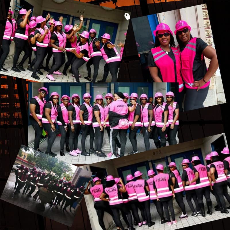 LANBELL Pink Hi Vis Safety Vest with Reflective Strips, High