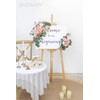 BASIMAN 2pcs Wedding Arch Flowers,Wedding Artificial Sign Flower,Welcome Easel Door