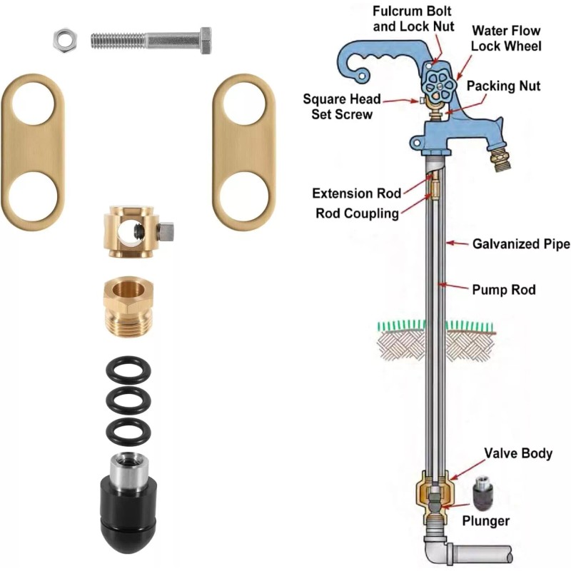 Simmons for Simmons 850SB Yard Water Hydrant 8 Piece Repair