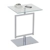 KB Designs - Modern Glass Top Accent Pedestal End Table,