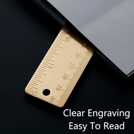 30 cm Brass Ruler, Gold Metal Measuring Ruler, Straight Ruler, Drawing Tool for School and Office Supplies [Pack of 1]