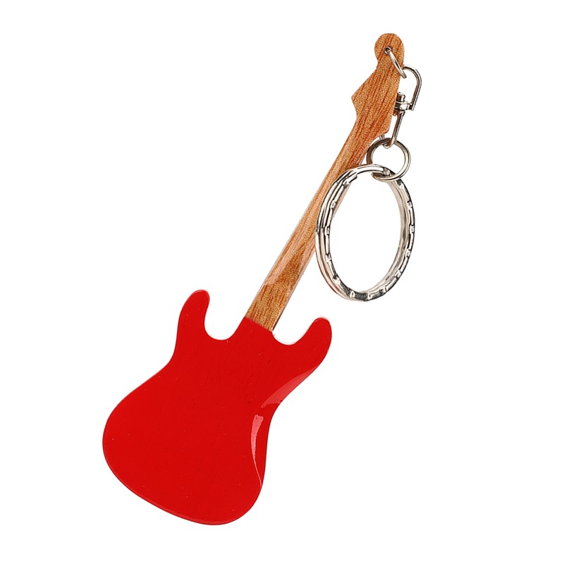 Guitar Keychain Portable Cute Mini Guitar Pendant Key Chain Ring