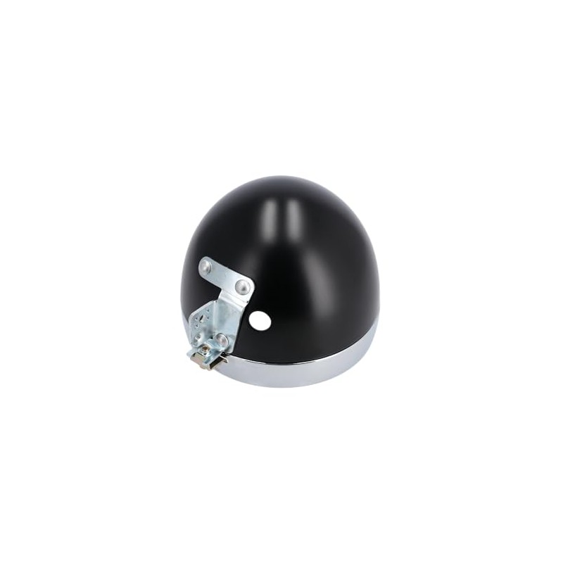 Simson S Headlight Housing Metal Black with Lamp Holder Chrome