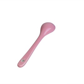 Albedel Pink 6 pcs Porcelain Egg Spoons Ceramic Spoons 4.7 inch Coffee Dessert Yogurt Tea Milky Tea