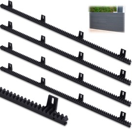 Threlaco Set of 4 Nylon Gear Racks with Metal Insert for Sliding Gate Door Opener Operator Heavy Duty Reinforced Slide Gate Opener Accessories, 3.3 ft Each