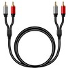 TanQY 2RCA to 2RCA Cable 6M, Gold-Plated 2 RCA Male