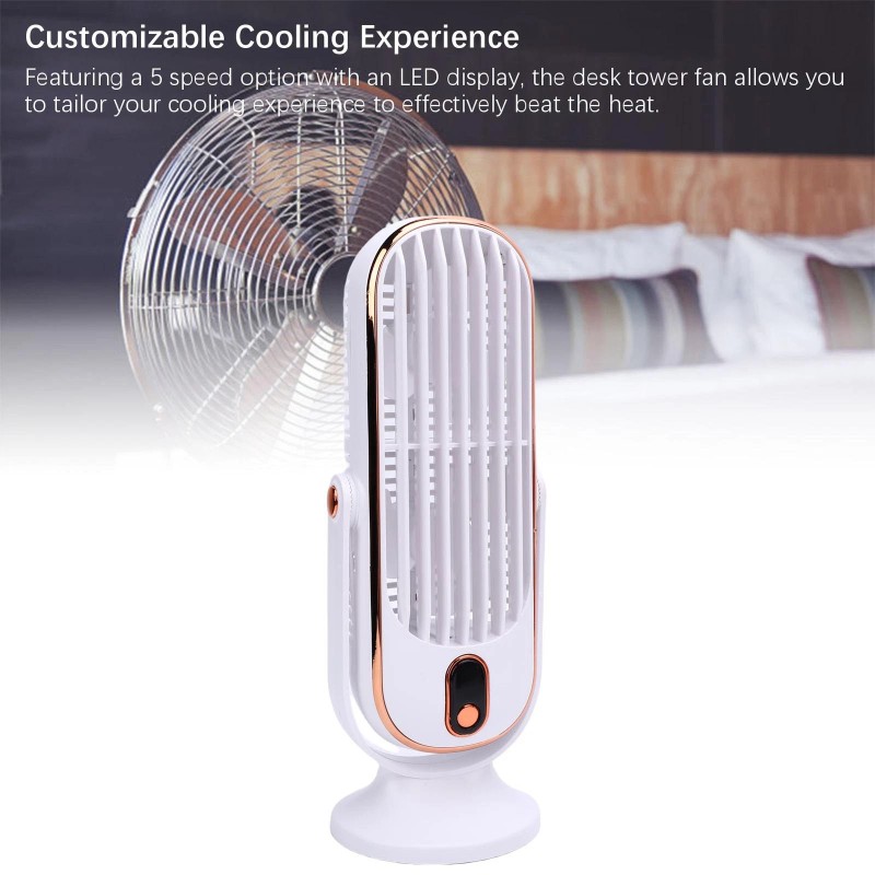 Quiet Portable Desk Cooling Fan 5 Speeds For Office Dorm