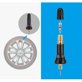 TPMS - TPMS Tyre Pressure Monitoring System Replacement Valve Rubber Valve Fits Schrader OE/Accessory Sensors - Type 5028 SEL Snap-in REV5 Gen4 - Type 6-207 Pack of 20