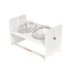 PETCOMO Elevated Dog and Cat Bowl Stand – Adjustable Height,