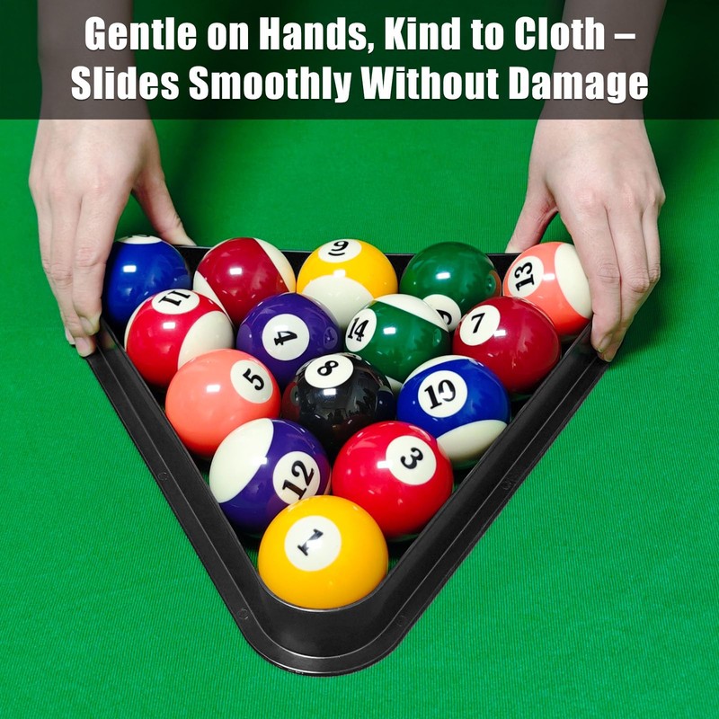 MoyanSuper Plastic Pool Ball Rack Billiard Ball Triangle Rack, Pool