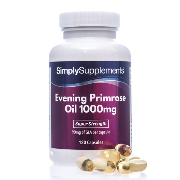 Super Strength Evening Primrose Oil 1000mg | 120 Capsules | 100% Money Back Guarantee | Manufactured in The UK