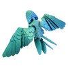 KOMBIUDA Printed Parrot Figurine Realistic Flexible Bird Model for Articulated