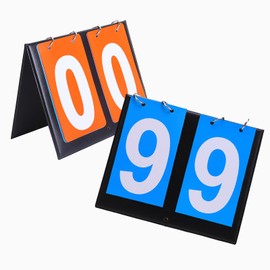 Flip Scoreboard Easy to Read Score Board Score Sheet Portable Convenient Foldable for Sports Competition Baseball Soccer Basketball Table Tennis Sports Family Game Use Waterproof Durable Multi-Purpose