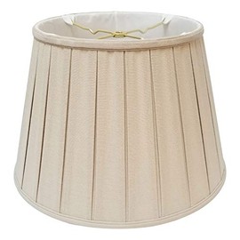 Royal Designs Empire English Pleat Basic Lamp Shade, Linen Beige, 10.5 x 16 x 11