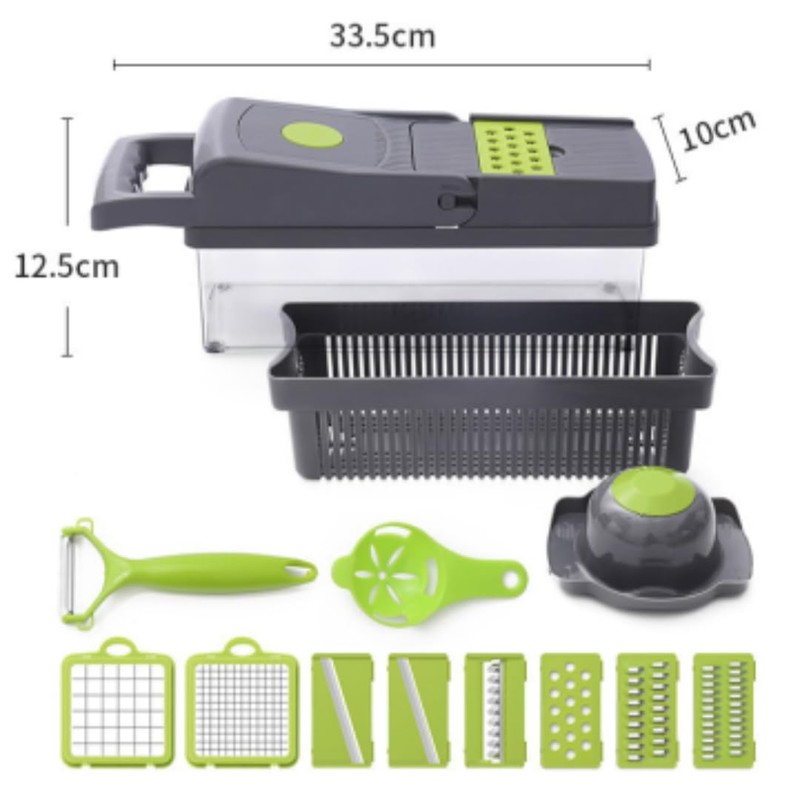 Shab's-Mart Vegetable Chopper & Slicer for Multifunction Heavy Duty 15-in-1