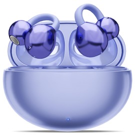 Feelhap Open Ear Headphones Bluetooth 5.4 with 4.8 g Lightweight, Clip-On Headphones Sport Open Ear Wireless Earbuds, Sports Headphones with Ear Hooks Ear Clip, Comfort Earphones for Sports, Running