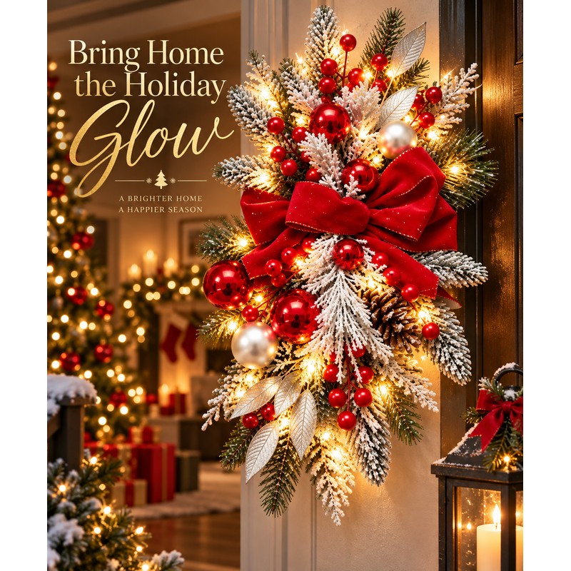 Christmas Wreath for Holiday Décor – Festive Greenery with Optional