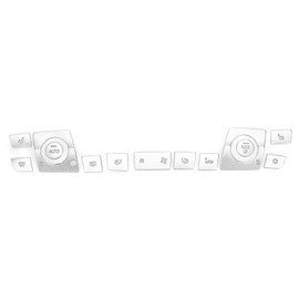 13PCS/Set Air Conditioning Button Switch Stickers Silver Replacement for 3 Series F30 2013‑2018A Type